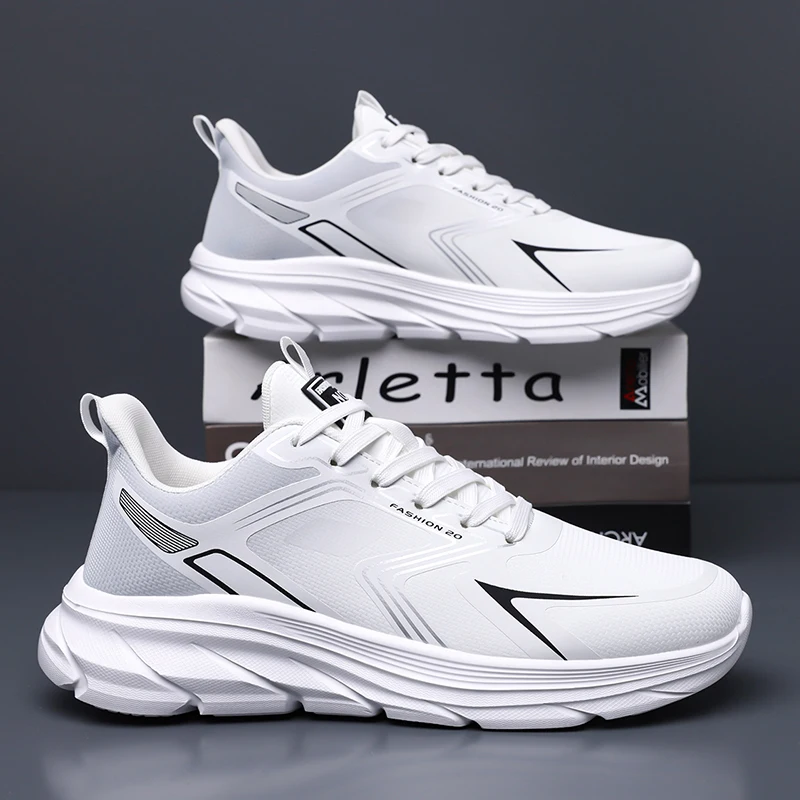 

Mens Sports Shoes Thick Soles Breathe Casual Sports Lightweight Rebound Anti Slip Wear Resistant Running Shoes for Man