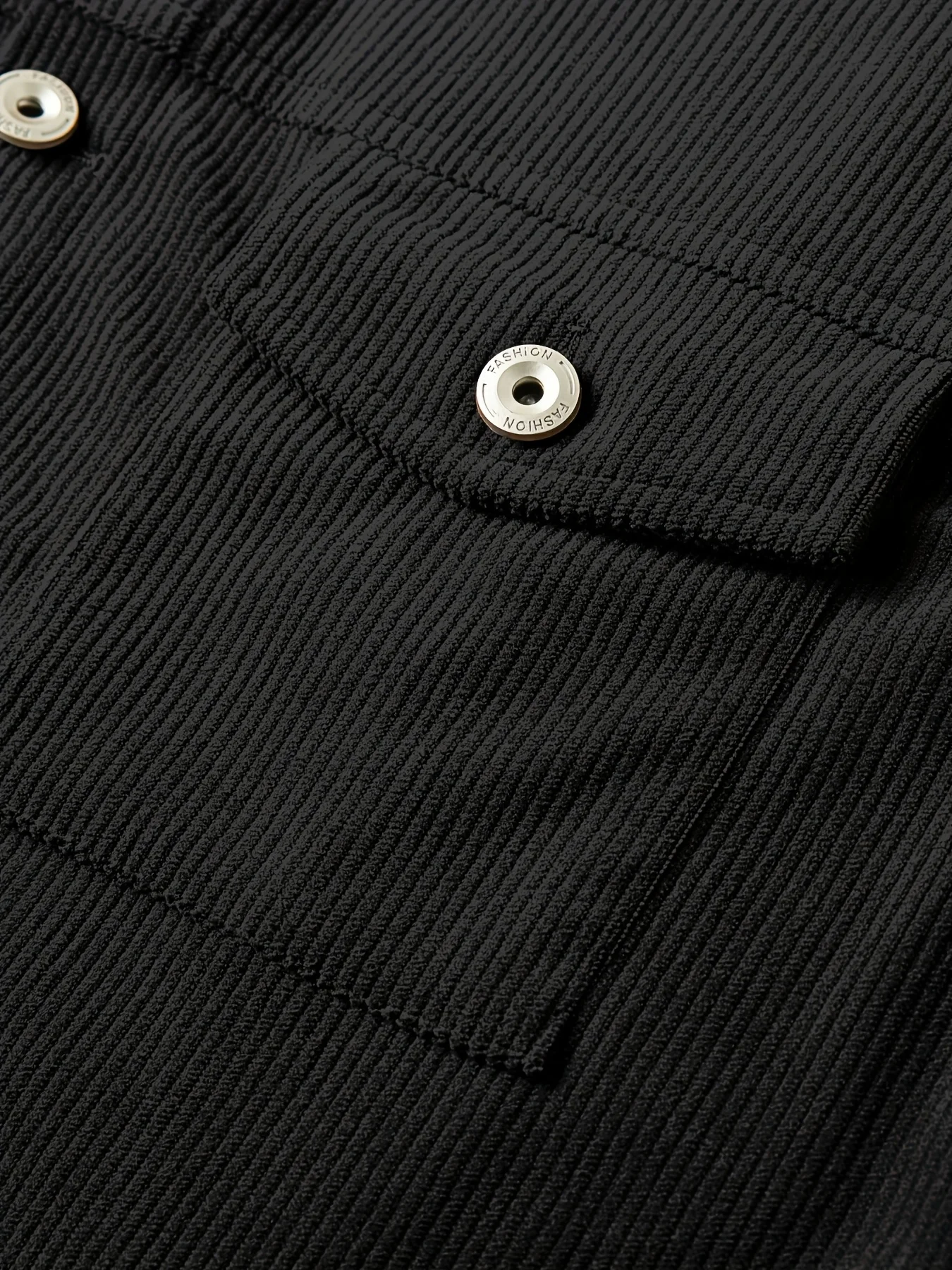 Herren Retro Cord-Arbeitsjacke Langarm Knopfverschluss Lässiger Streetwear-Mantel für den Alltag Frühling Herbst Oberbekleidung – Detail 6