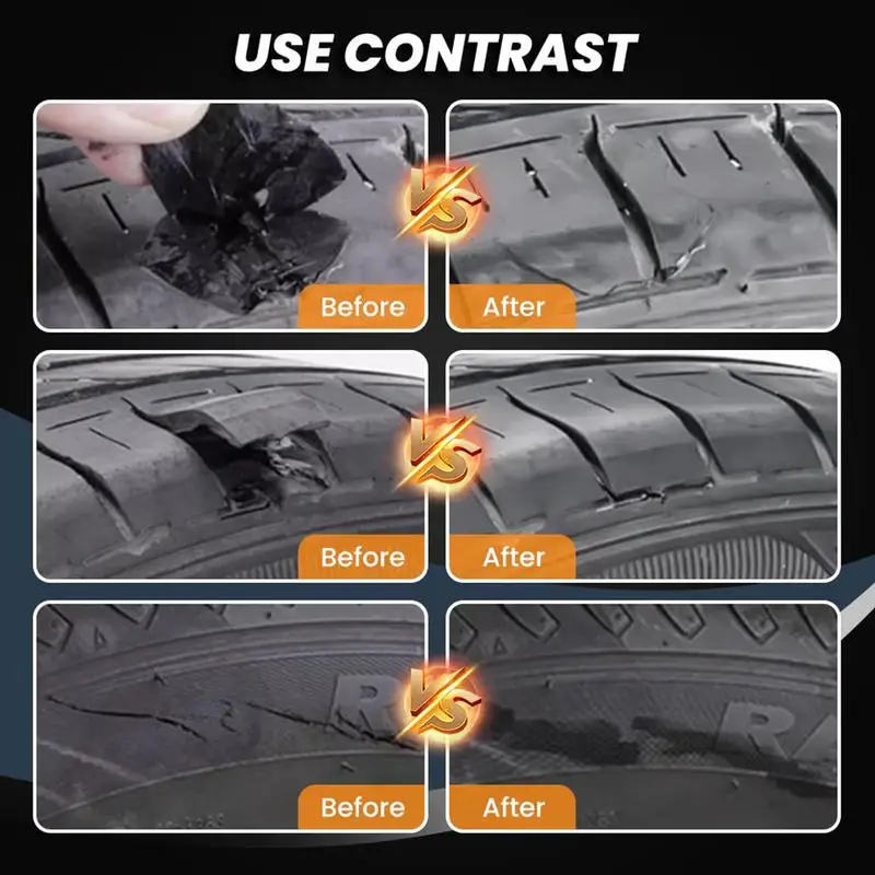 Tire Repair Glue Tire Repair Black Glue Waterproof And High Temperature Resistant Black Sealing Glue for Car Motorcycle Truck