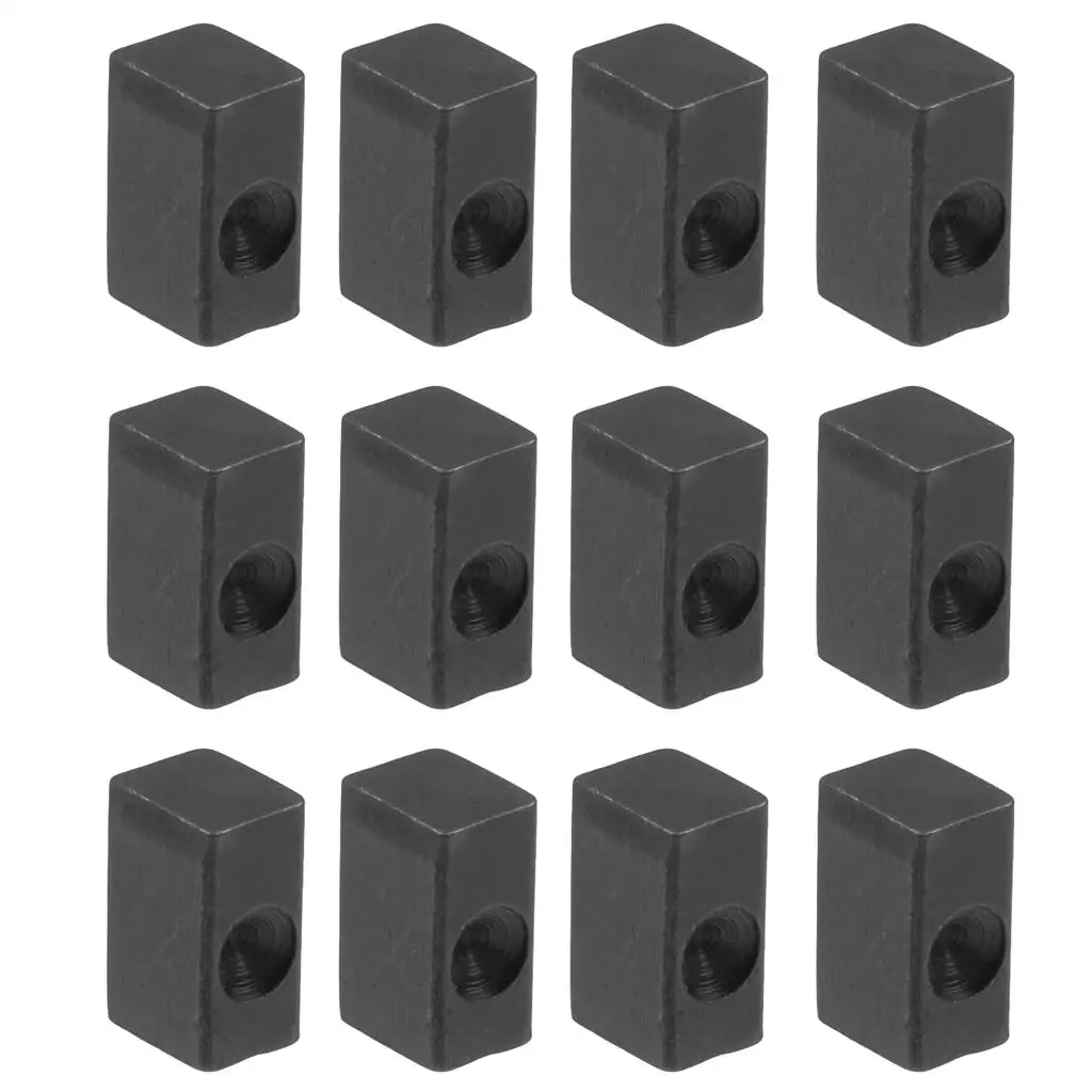 12 Pack Black Electric Guitar Tremolo Bridge Insert Lock String Iron Block Musical Instrument Parts Accessories