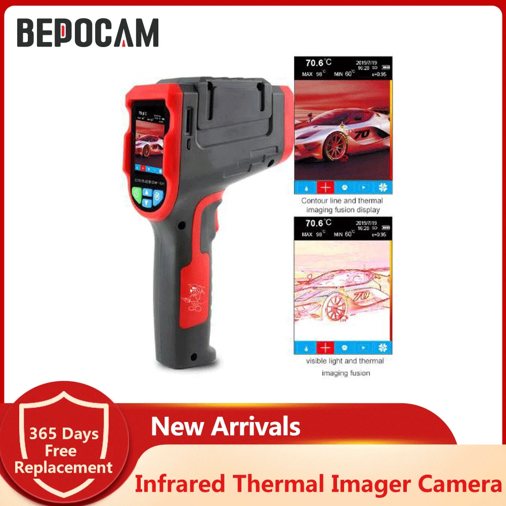 

Тепловизионная камера BEPOCAM, тепловизионная камера, тепловизионный инструмент для отклонений температуры, тепловизор с инфракрасным разрешением