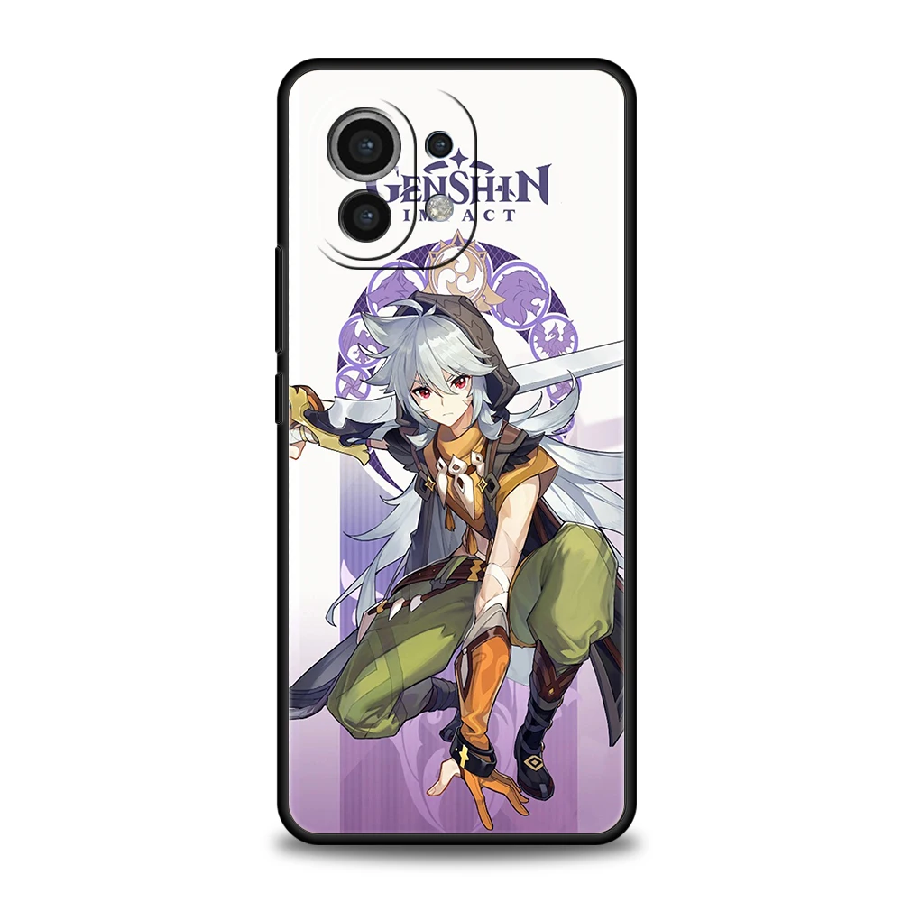 เคสโทรศัพท์เกม Genshin Impact สำหรับ Xiaomi Mi Mi 14 13 12 11 ultra 13T 12T 12T poco C51 F3 F4 F5 X3 X4 NFC M3 Pro Lite 5g กรอบซิลิโคน