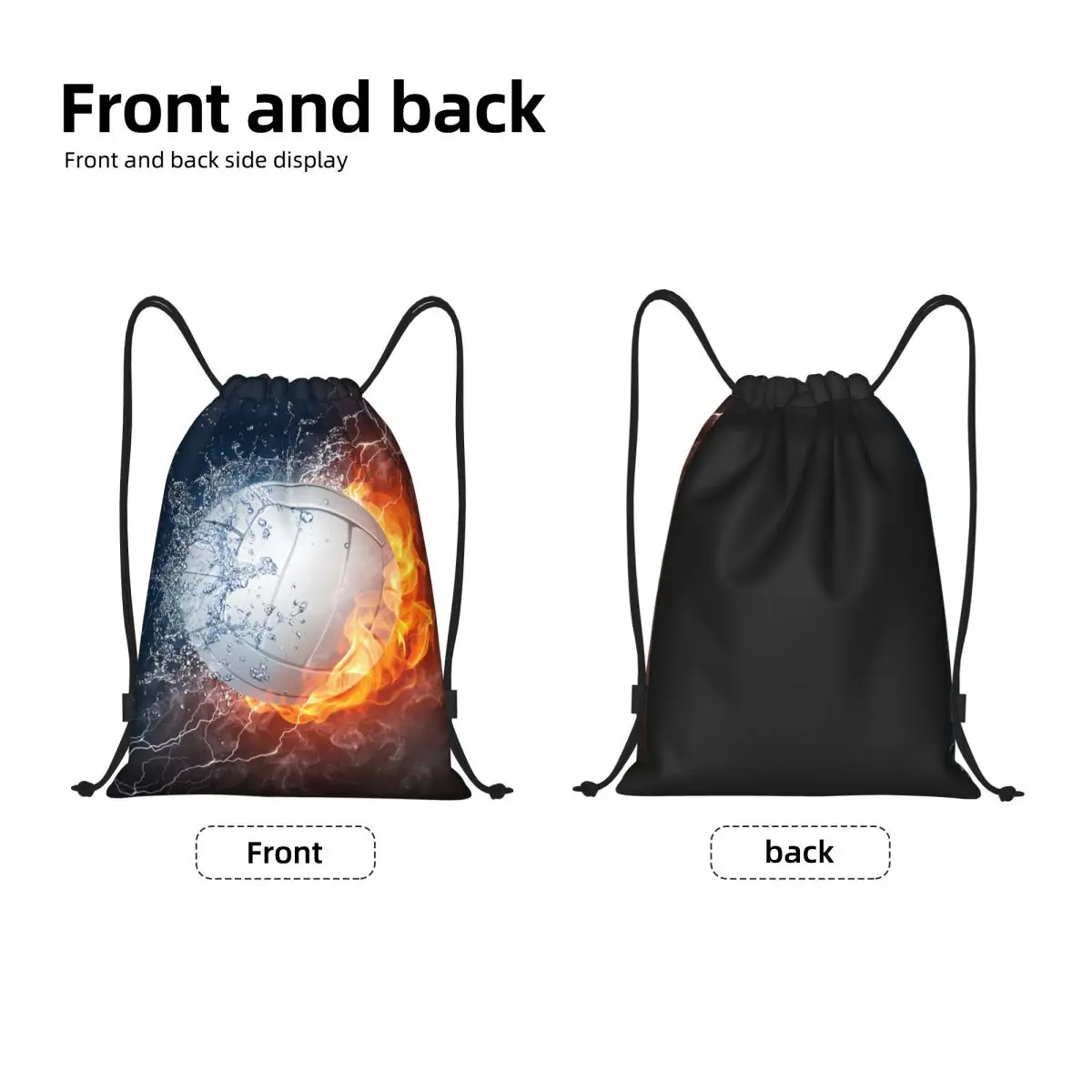 Baseball Football Basketball Volleyball Pattern Drawstring Backpack Bags Women Lightweight Gym Sports Sackpack Sacks for Yoga