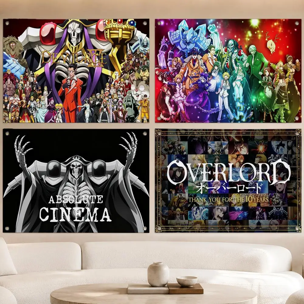 OVERLORD Flags Fan Banner Tapestry Wall Hanging Garage BarDorm Camp Party Outdoor Home Decor Gift