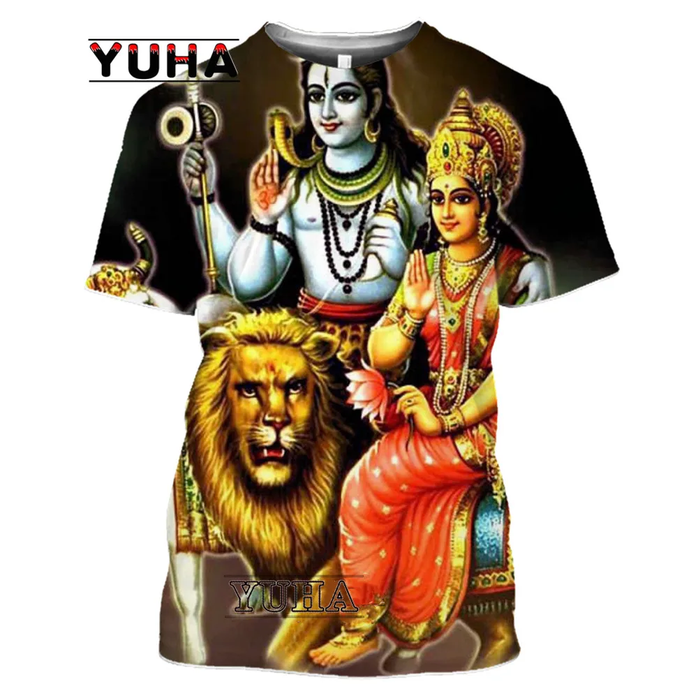 India God Of Destruction Shiva Lord T Shirt 3D Print Unisex Top Summer Men\'s Women  Hip Hop Harajuku Streetwear Tee