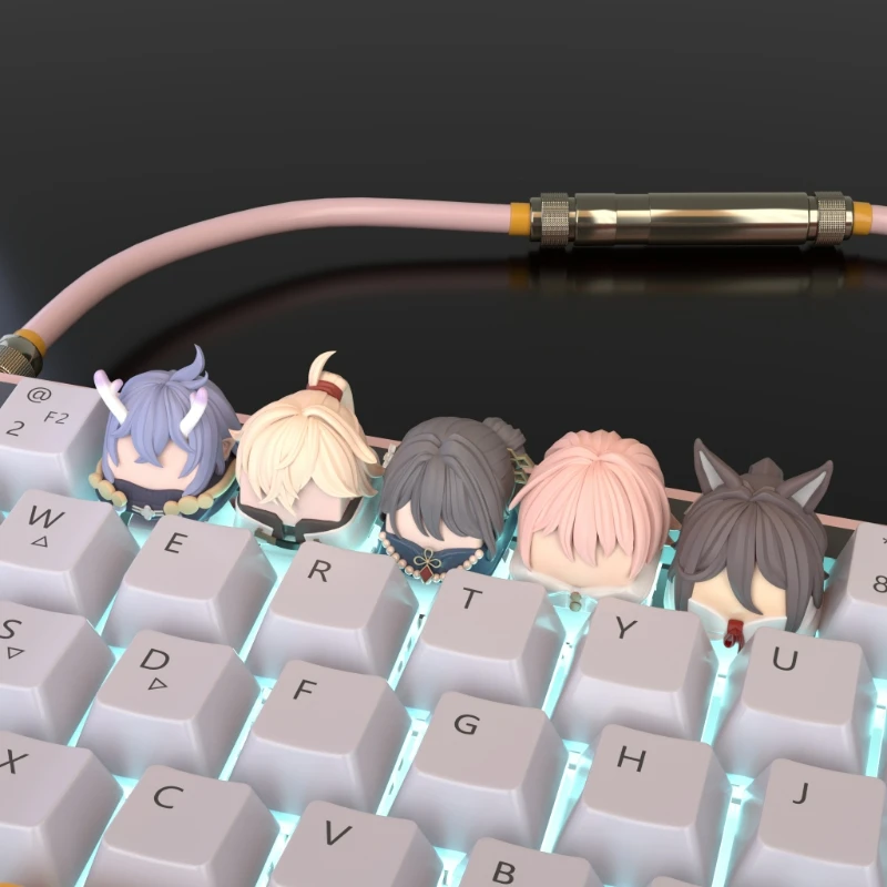 

Honkai: Star Rail Keycaps Anime Custom Artisan 3D Cute Point Key Cap Personality Original Gaming Mechanical Keyboard Keycap Gift