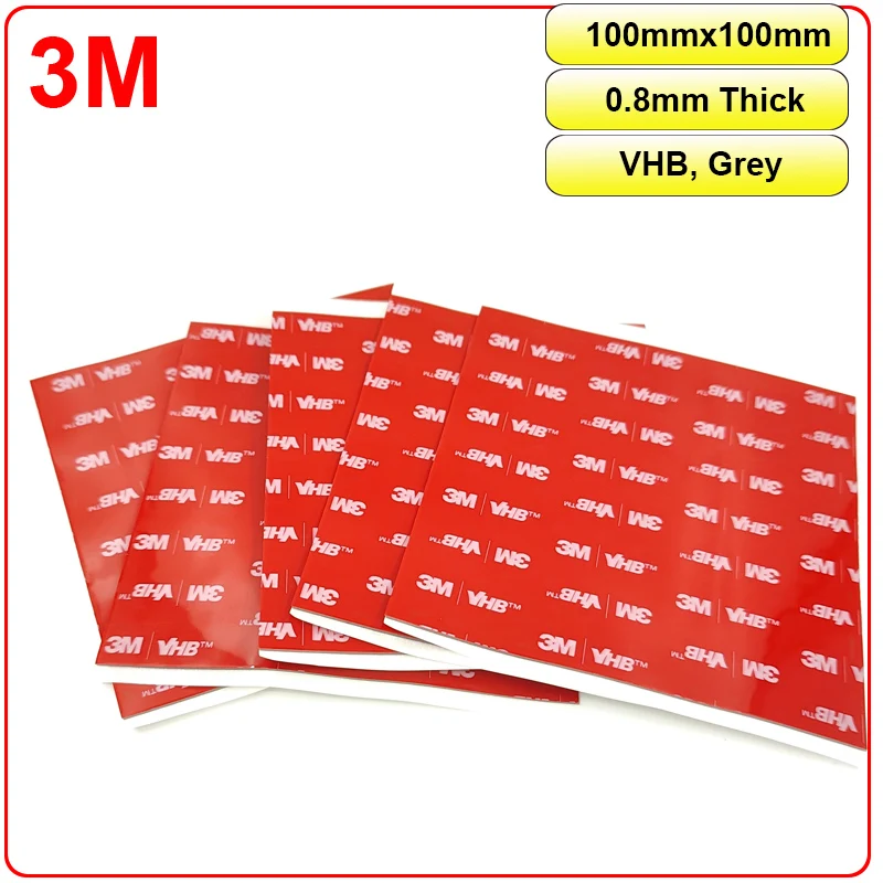 

VHB 3M 5608 Double Sided Adhesive Acrylic Foam Tape Sticker Mounting Tape Gray 100mm*100mm*0.8mm