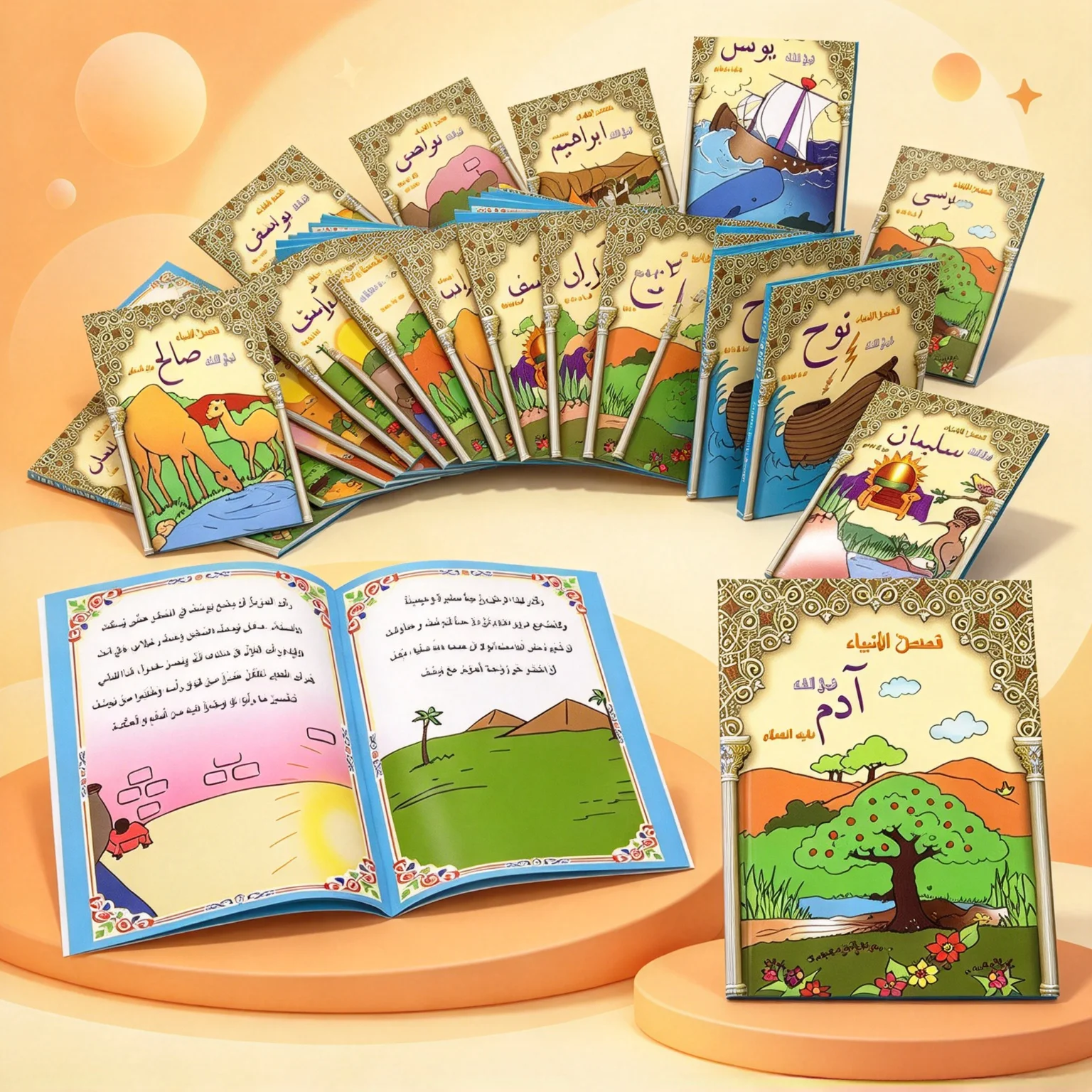 12-Volume Illustrated Arabic Storybook Set: An excellent gift for early language learning and reading.