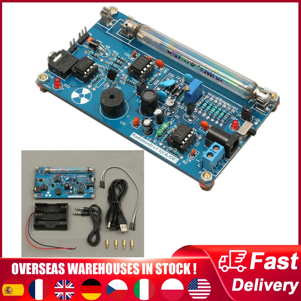 لتقوم بها بنفسك Geiger طقم قطع غيار وحدة كاشف إشعاع النووي إنذار وظيفة دعم الكمبيوتر الحصول على البيانات EMF متر لوحة