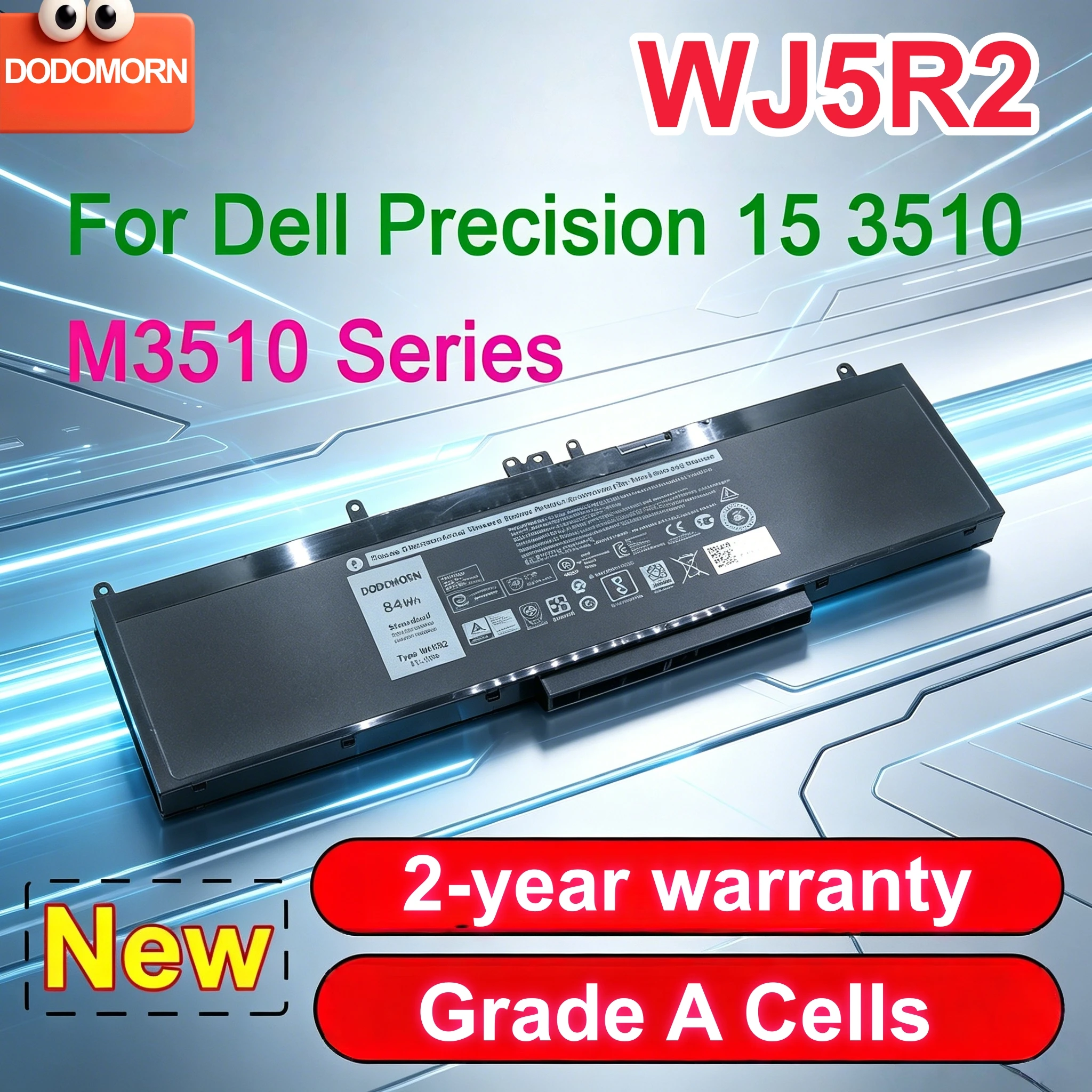 High quality WJ5R2 Battery for Dell Precision M3510 Latitude E5570 E5470 K1G3K 04F5YV G9G1H Long Life