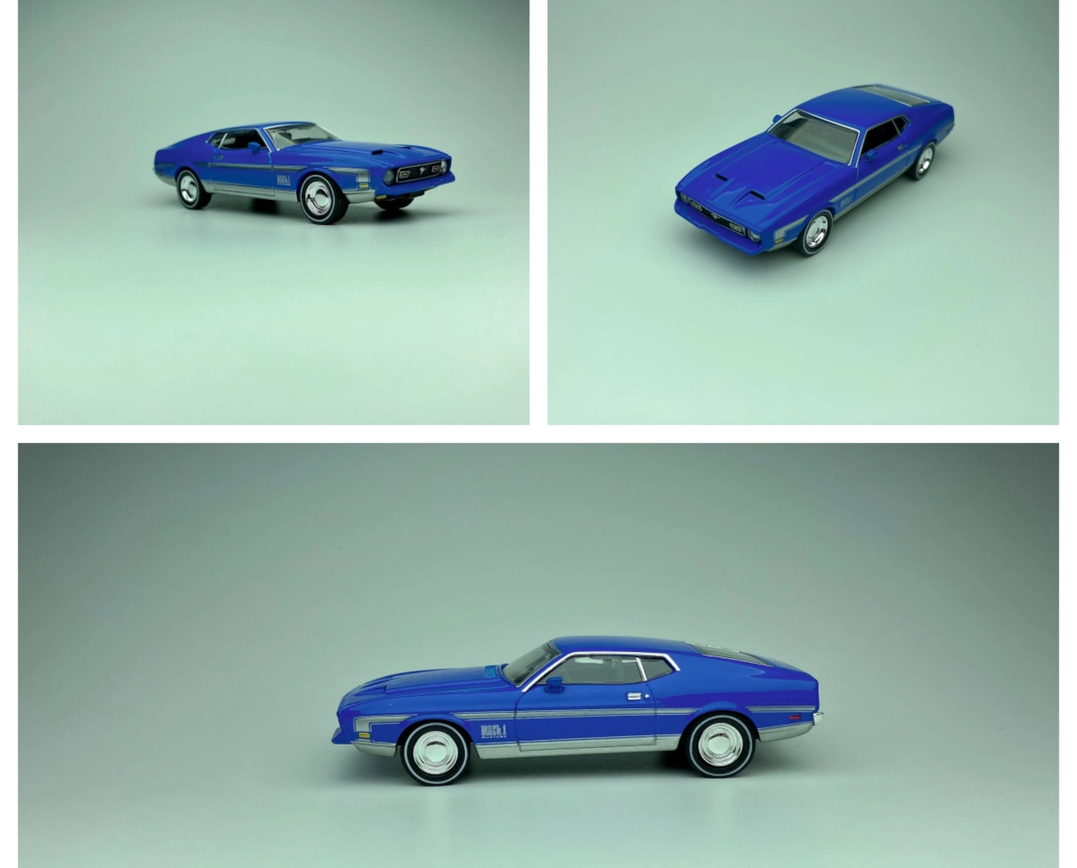 TSM Mini GT 1138 Mustang Mach 1 Grabber Blue 1:64 Diecast Model Car Colleciton Limited Edition Alloy