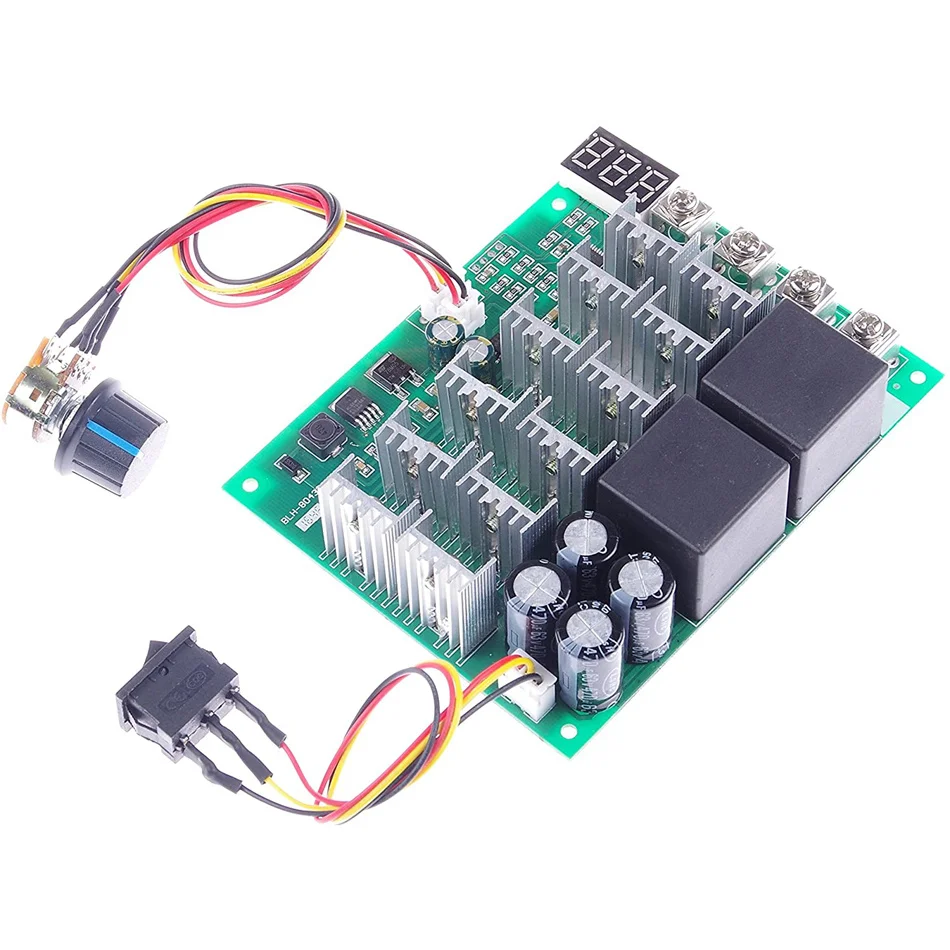 DC 10-55V 12V 24V 36V 48V 55V 100A Motor Speed Controller PWM HHO RC Reverse Control Switch With LED Display