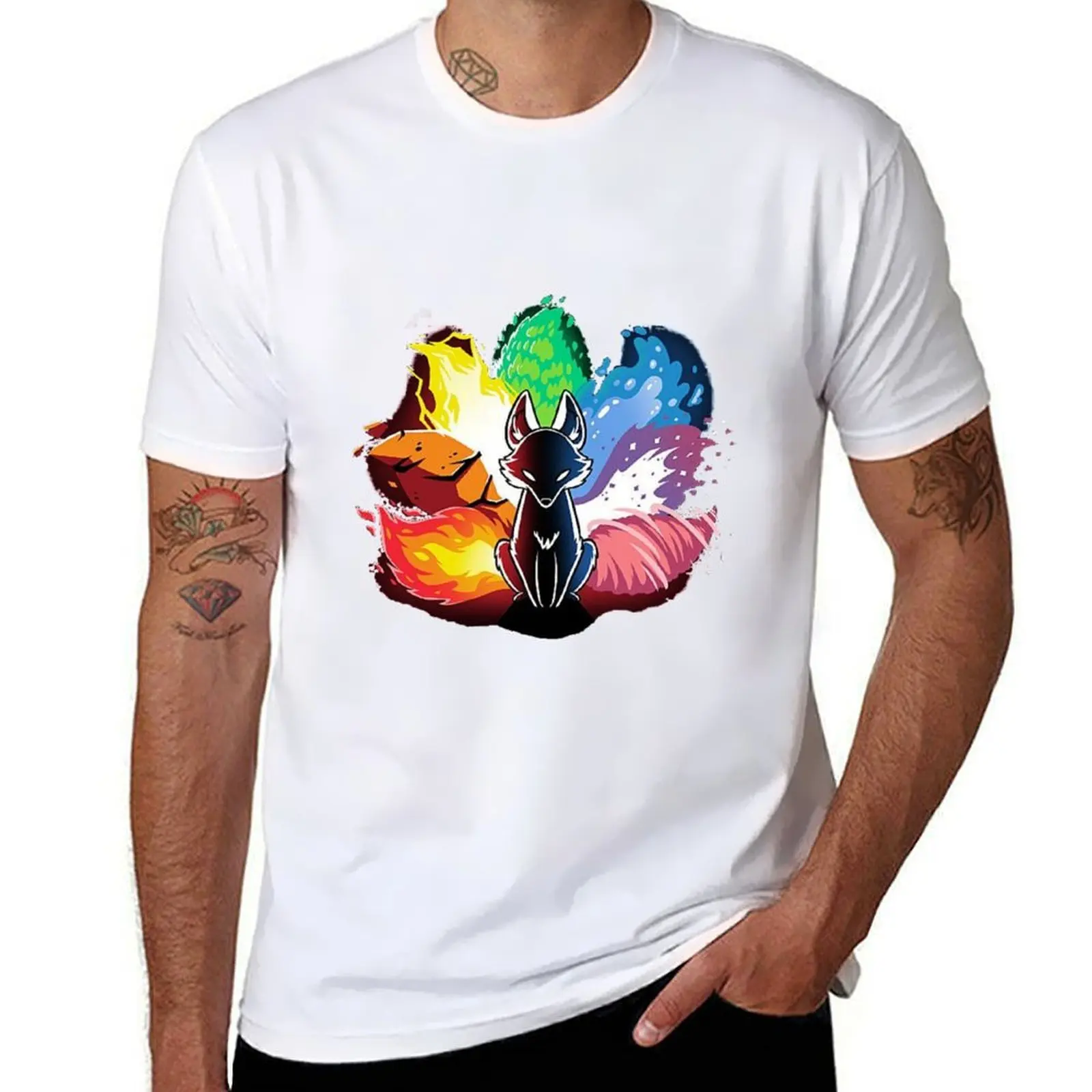 

(Fox) t for shirt man t shirt graphic shirts cotton prints Kitsune percent 100 man T-Shirt with t Elementalist