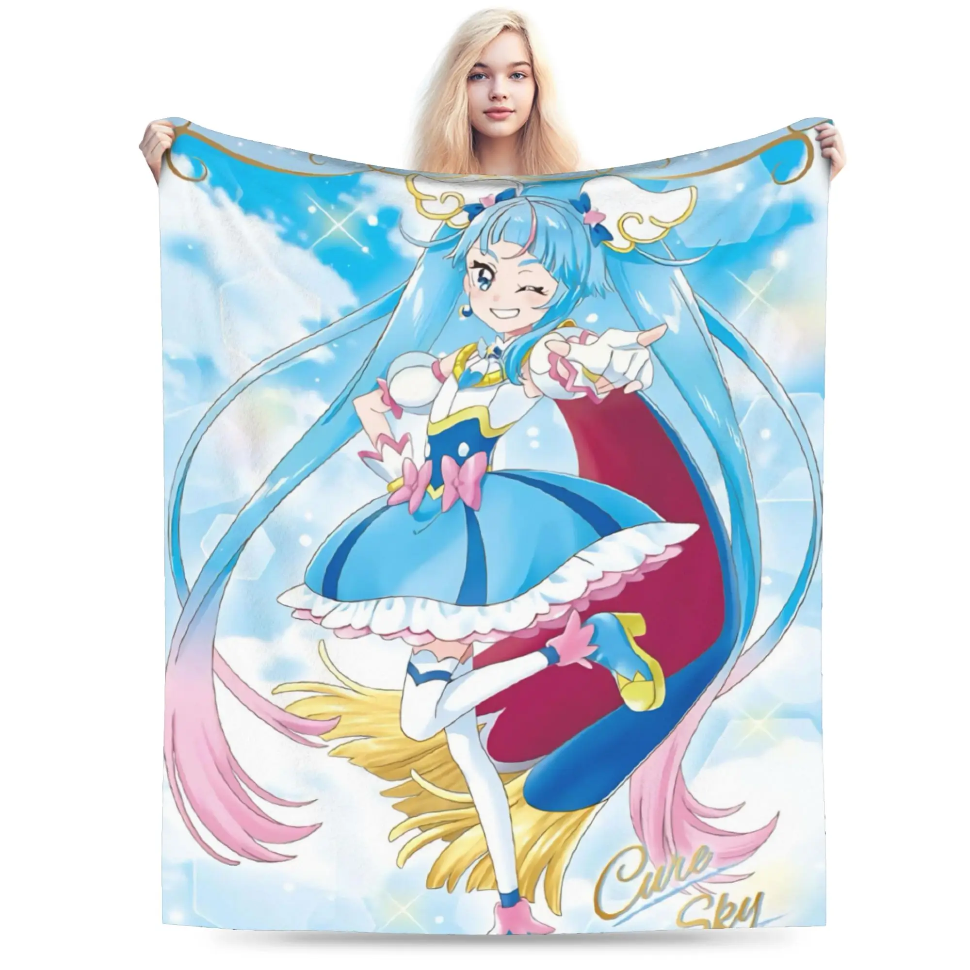 Soaring Sky Pretty Cure Blanket Ultra Soft  Throw Blankets for Sofa 50x60 Inch Multiple Sizes Bedspreads