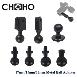 For Gopro Hero 11 10 Accessories Aluminium Mount Adapter Metal 17mm 15mm 13mm Ball To 1/4