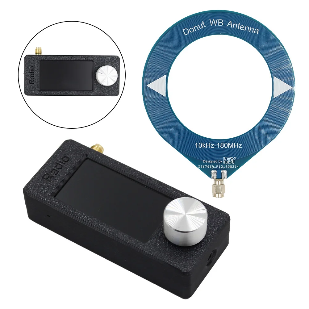 Audio Interface 7.3*3.2*1.2cm Pocket Size Radio Full-band Broadcasting Portable Loop Antenna 1.9-inch IPS Screen