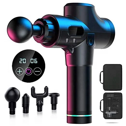Smart Library Wellshow Sport Massage Gun Deep Tissue&Muscle Massager Ultra-Quiet 20 Speeds Percussion Massage Fascia Gun