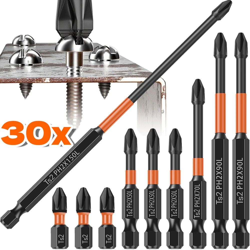 

Оптовая продажа, сильное магнитное ударное сверло, шестигранный хвостовик, крестовая отвертка с крутящей головкой, легированная сталь, нескользящая противоударная Phillips PH2