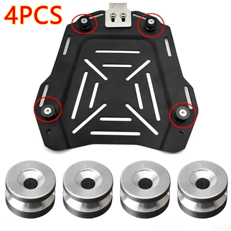 

4pcs/set Universal Motorcycle Luggage Storage Box Bushing Pad Quick Release Bottom Cushion Aluminum Alloy Cushion Trunk Buckle