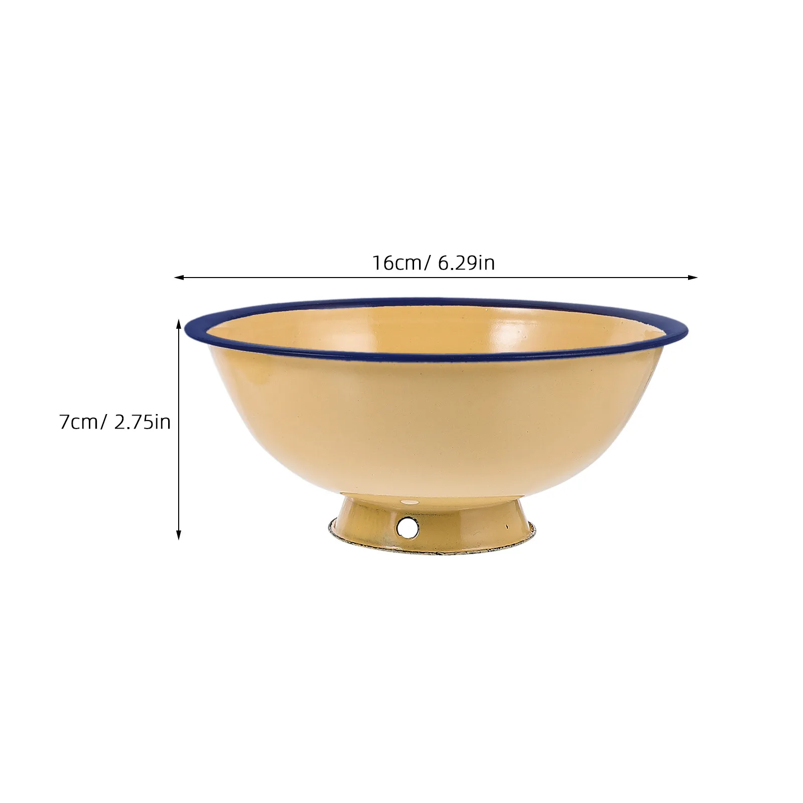 Enamel Noodle Bowls 2 Piece Set Retro Iron Soup Dishes for Home Kitchen Restaurant Housewarming Gift