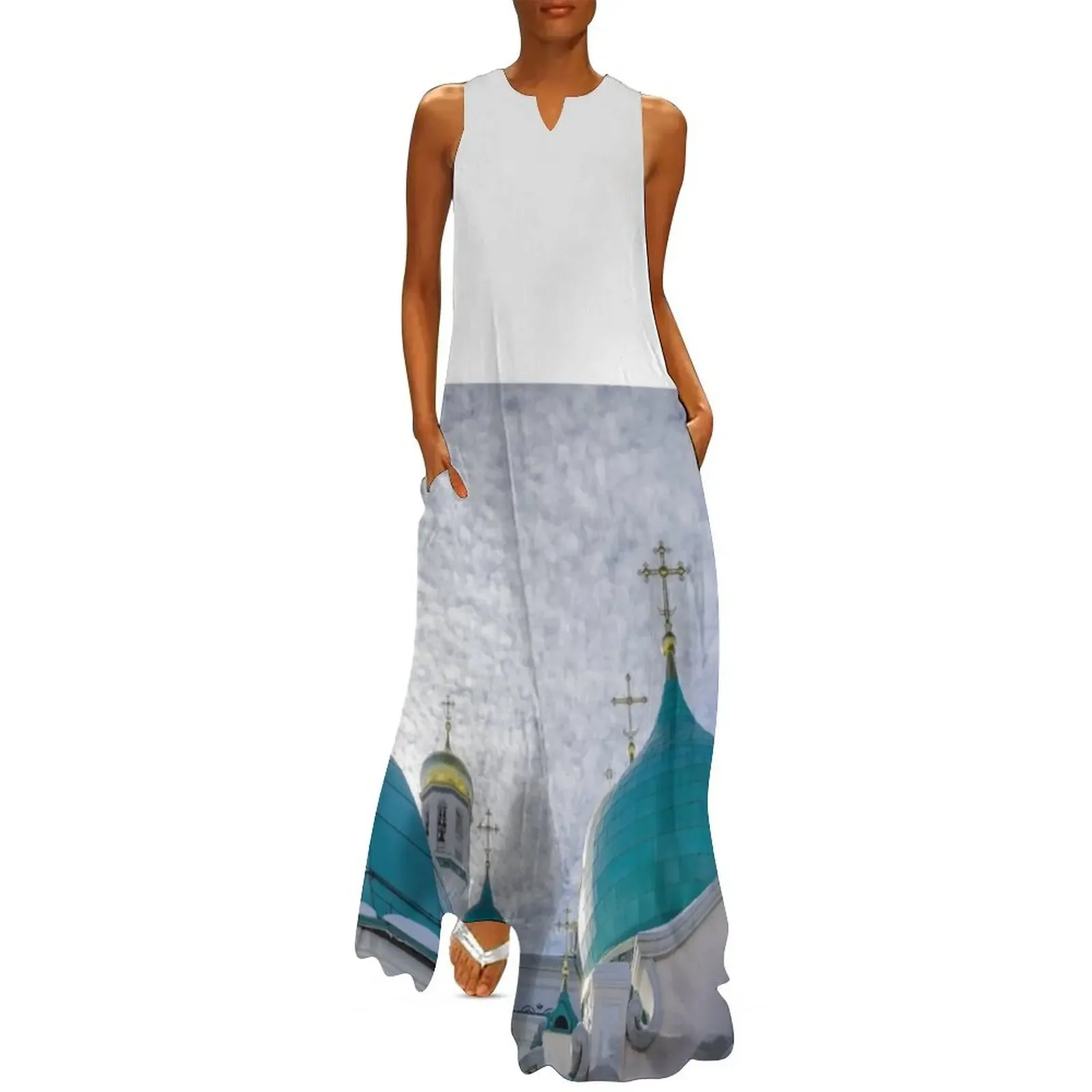 

New Jerusalem Monastery domes Long Dress Long dresses Summer dresses for women women dresses Dress