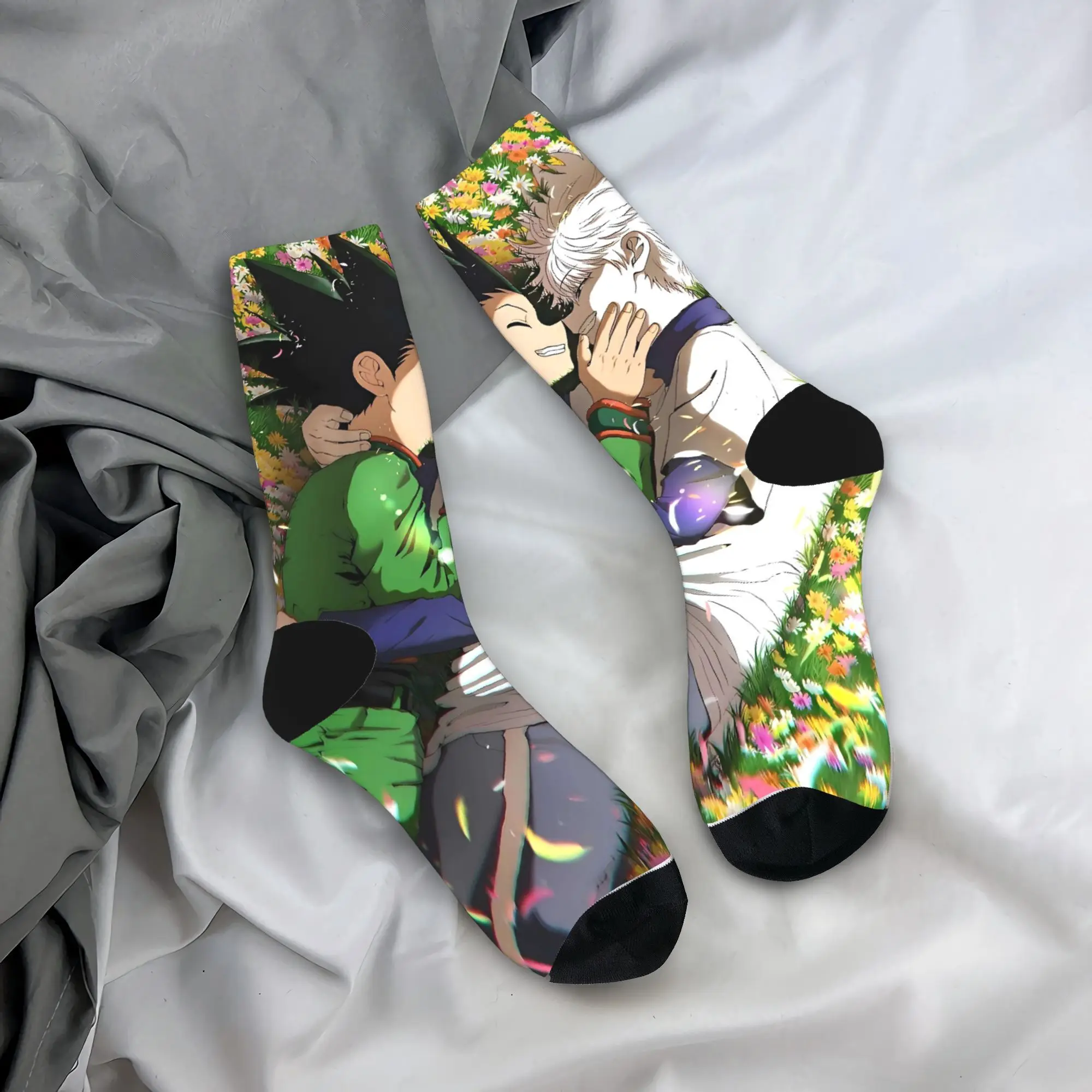 

Unisex Men Socks Gon X Killua-HXH Stockings Winter Funny Breathable Socks Design Running Sports Anti-Slip Socks