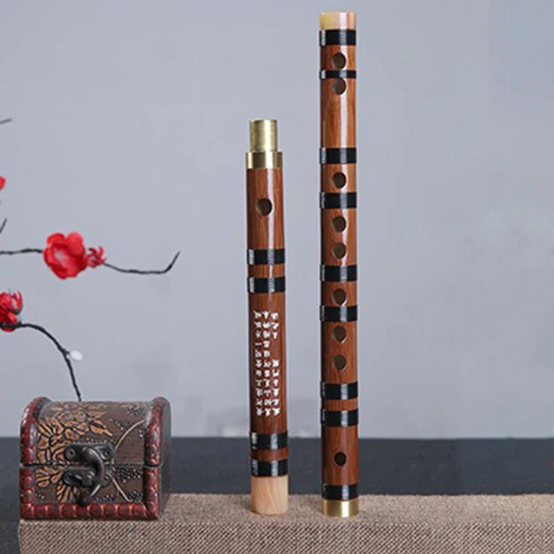 Double Sections Bamboo Flute Chinese Traditional Transverse Flute Teaching Professional Instruments Ethnic Flutes for Beginners