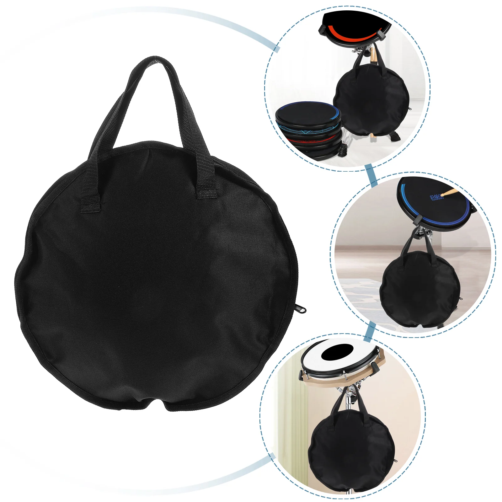 10-Inch Dumb Drum Bag Oxford Fabric Sponge Storage Bags Instrument Protective Pouch Cloth Musical