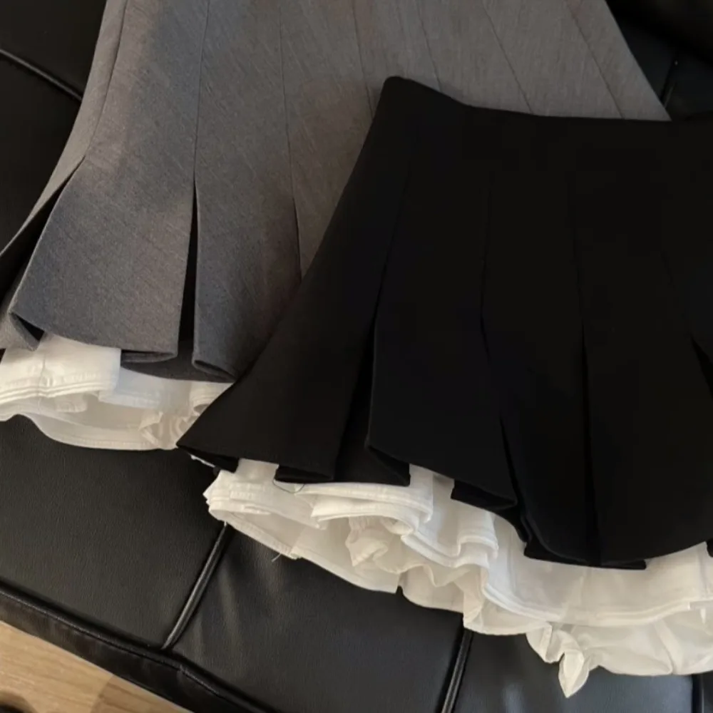 

Kawaii Ruffles Mini Skirt Patchwork High Waist Pleated Skirts All Match Dance Skirt Summer