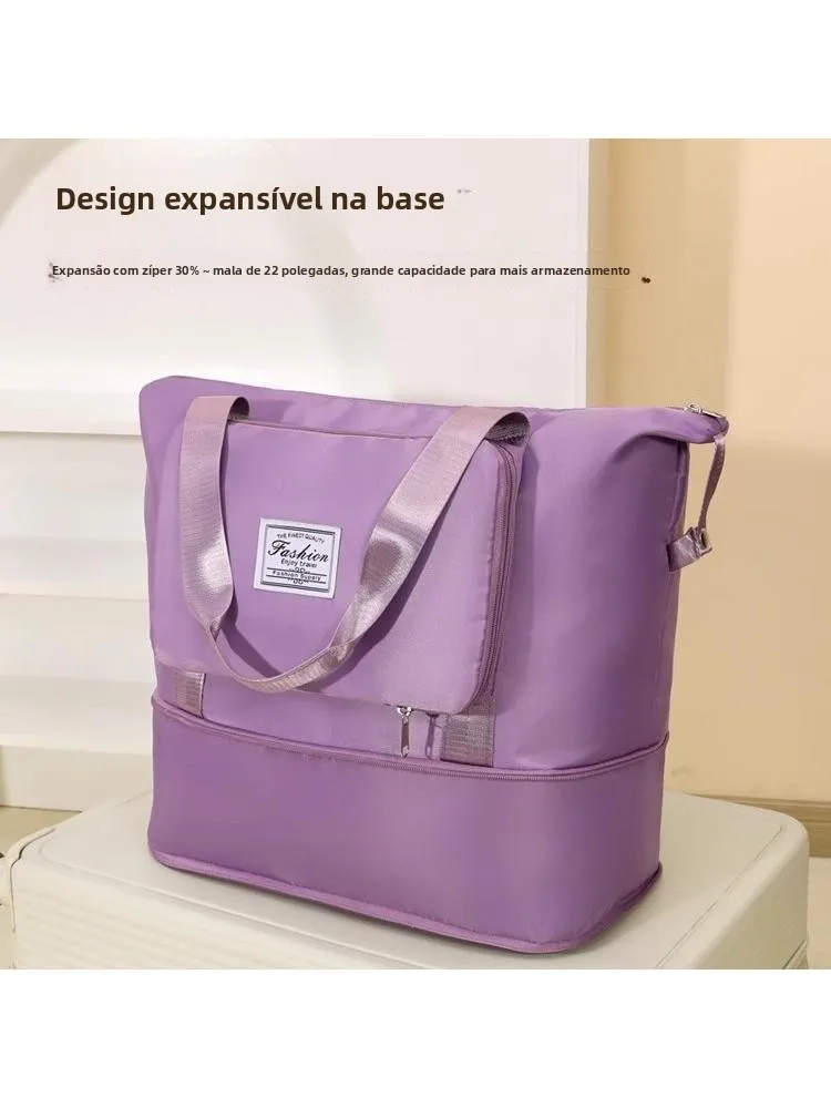 大容量トラベルバッグ-荷物用キャリーオンハンドバッグ-水泳やフィットネス用バッグ-ビジネス旅行や産休用の収納バッグ