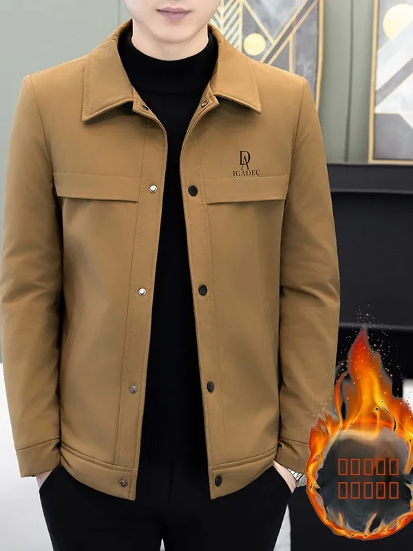 

Мужская повседневная модная куртка из утепленного хлопка со воротником-стойкой, теплая верхняя одежда для молодежи, универсальная, стильная и удобная.