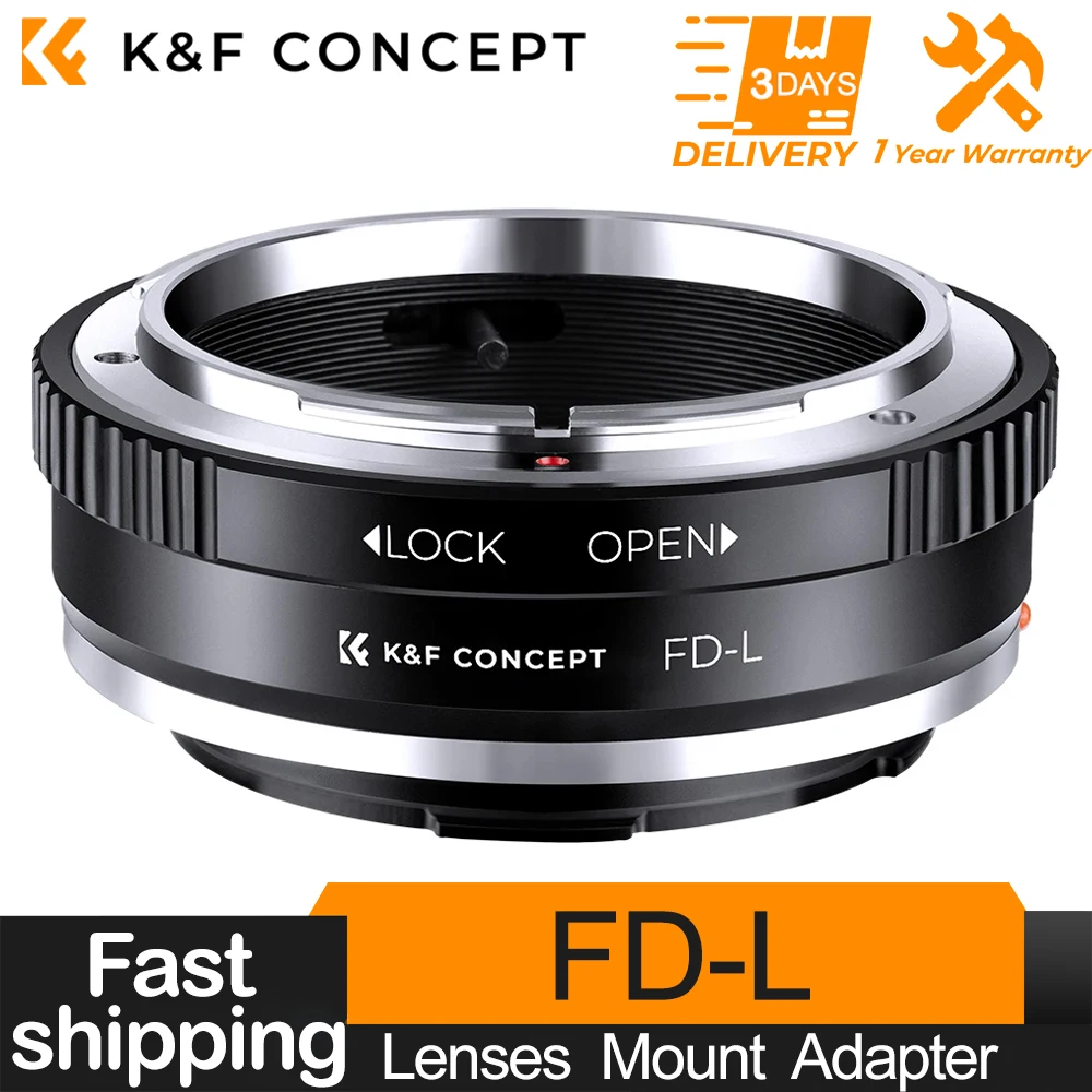 

K&F Concept FD-L High Precision Camera Lens Adapter Ring for Canon FD FL Lens to Leica Sigma Panasonic L Mount DSLR Camera Body