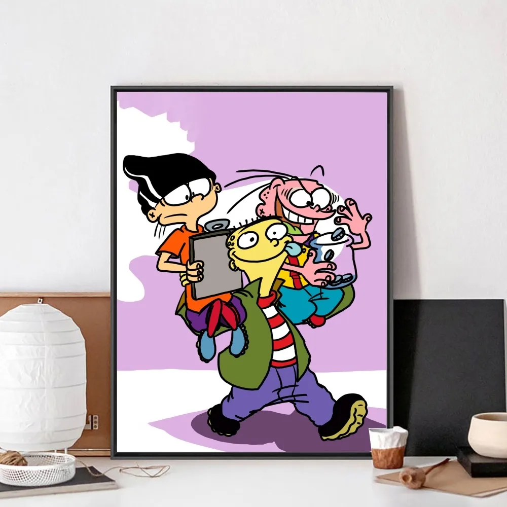 Cartoon E-Ed Edd N Eddy Poster No Framed Poster Kraft Club Bar Paper Vintage Poster Wall Art Painting Bedroom Study Stickers