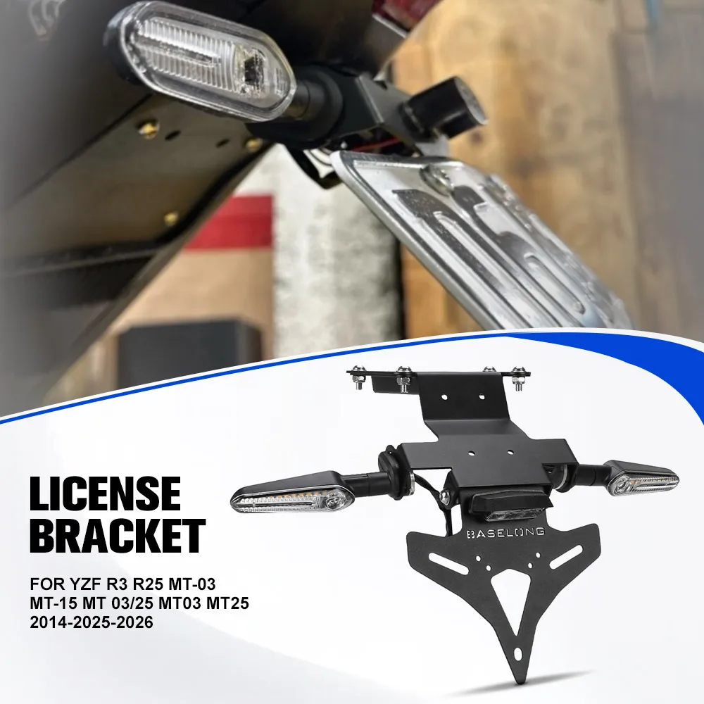 

New Moto For Yamaha YZF R3 R25 MT-03 MT-15 MT 03/25 MT03 MT25 2014-2025-2026 License Plate Holder Fender Tail Tidy Eliminator