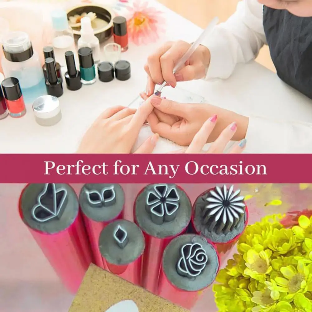 10Pcs Nail Art Stamp Pen Set Easy to Clean Nails Graffiti Dotting Tools Manicure Floral Geometric Patterns DIY Nail Art Tools