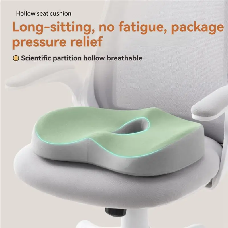 A84X-Memory Foam Pillow Cushion Chair Cushion Protection Hip Butt Seat Cushion Office Chair Cushion Long-Sitting