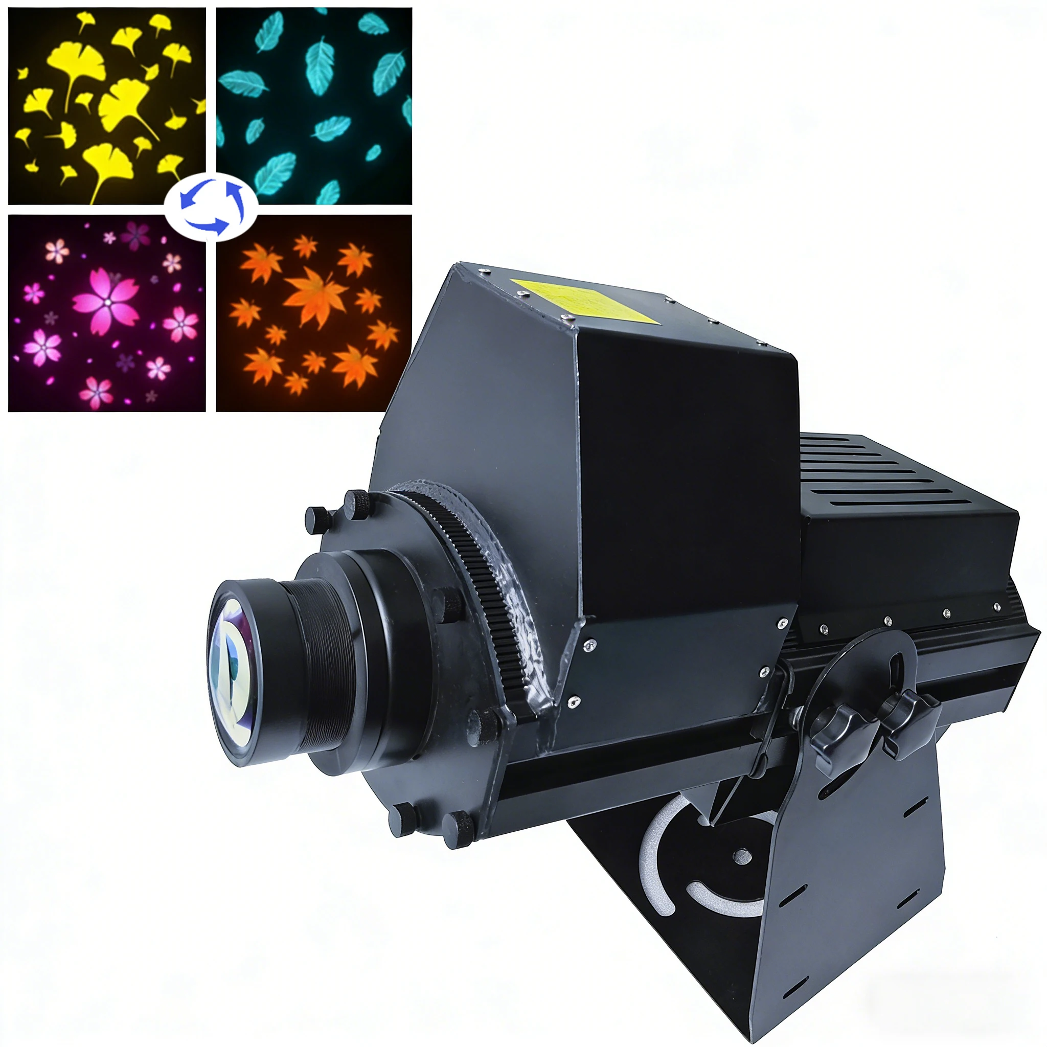 300W IP65 Waterproof LED Gobo Projector - 4 Gobo Sockets + Remote Control, Custom Logo Outdoor Light for Wall Advertising, Event