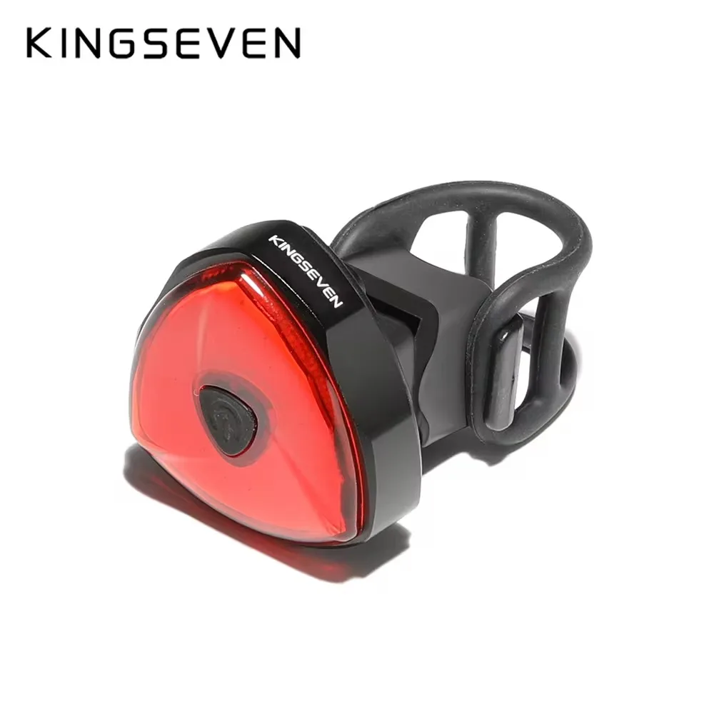 KINGSEVEN Bicycle Rear Lamp LED USB Rechargeable Warning Tail 5 Modes MTB Triangle Light Cycling Flashlight Bike Accessories