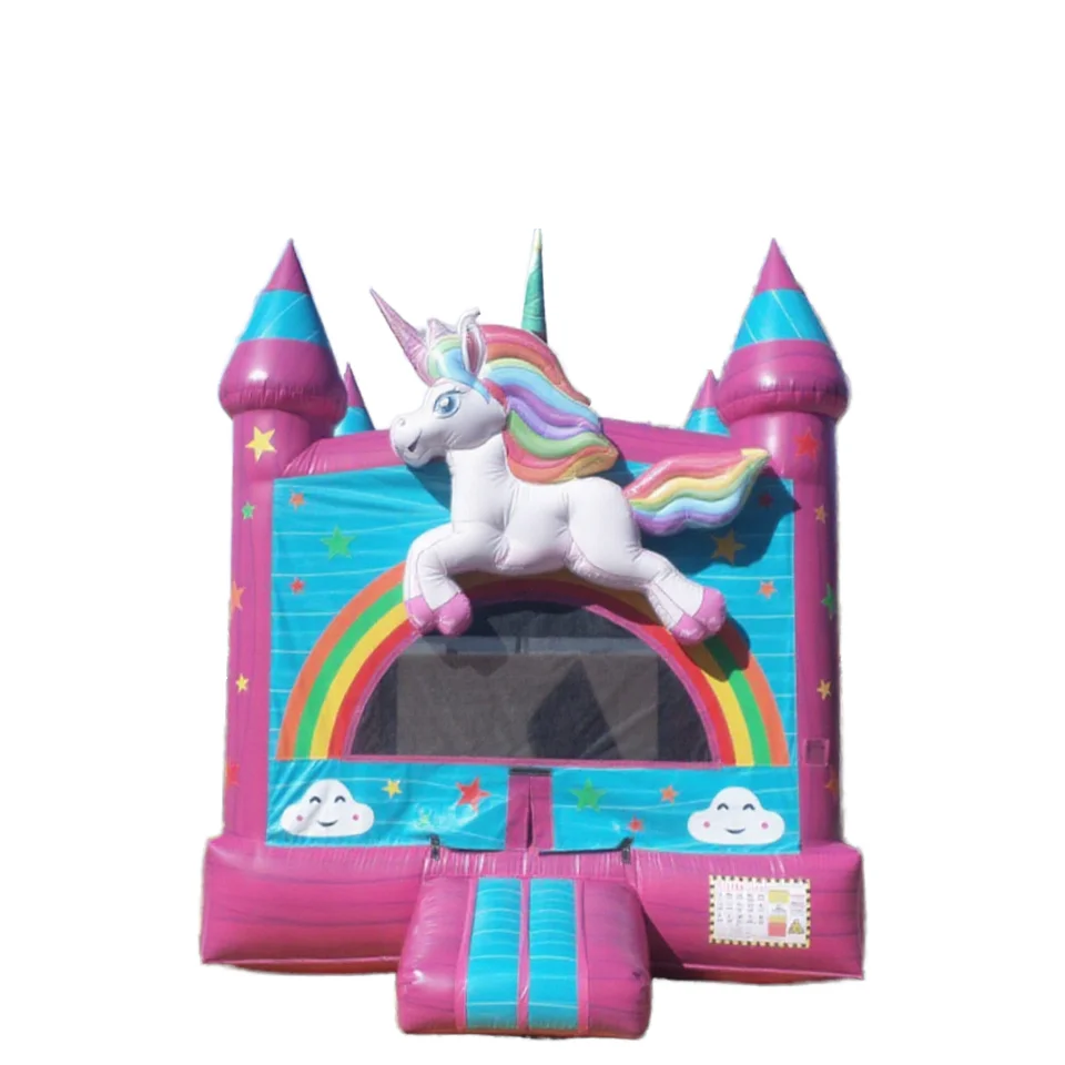 

Custom Children's Attractive PVC Inflatable Combination Trampoline House Unicorn and Alpaca Themek Bounce House on Sale