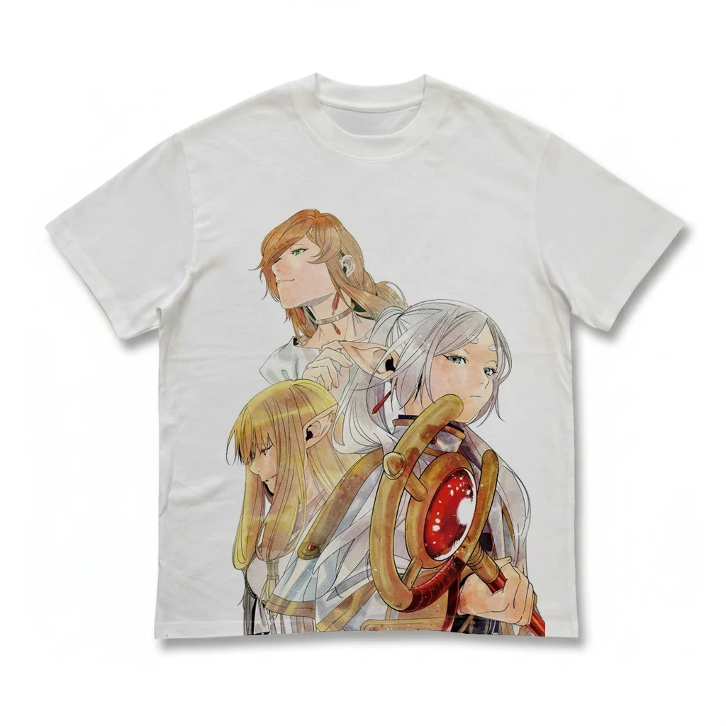 Y2K Classic Frieren Beyond Journey's End Frieren Graphic T-Shirt Cotton Men Women Streetwear Tee