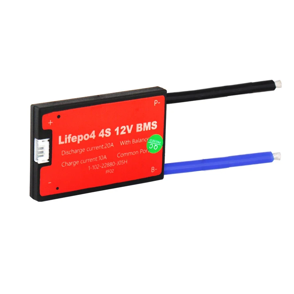 LiitoKala-BMS impermeável para bateria LiFePO4 recarregável com o mesmo porto para a bateria de 3.2V LiFePO4, 4S, 12V, 20A, 18650
