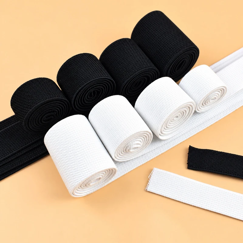 2-10M 20-50mm Wide Elastic Band Pants Waistband Trousers Stretch Webbing Tape Clothing Garment Spring Band DIY Craft Accessories