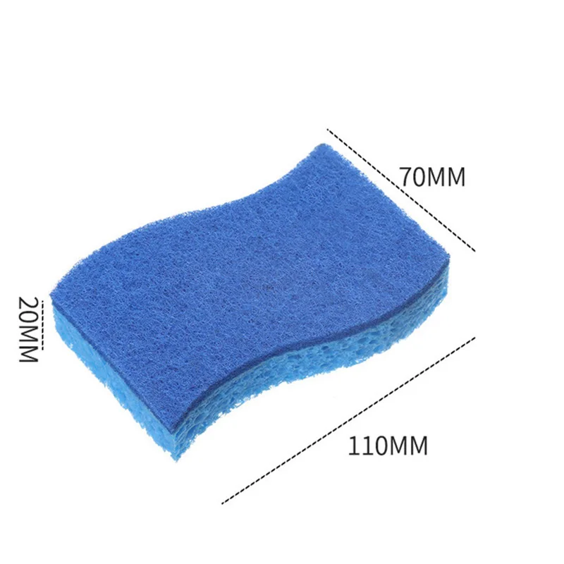 2/5/10Pcs Dishwashing Pad Oil-resistant Double-sided Cleaning Sponge Reusable Safe Wood Cotton Pulp Tools Kitchen Accessories