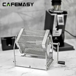 Manual Coffee Roaster Stainless Steel Cube Heat Evenly Coffee Bean Baking Roasting Machine for Home & Outdoor Use Coffee Roaster