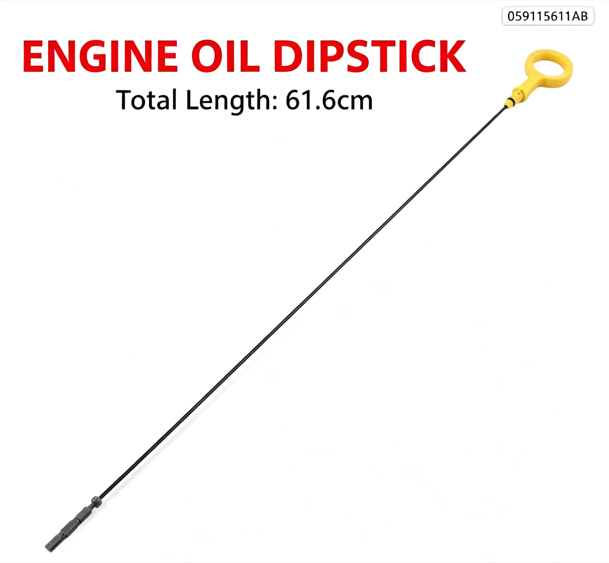 1Pcs 61.6cm Yellow Handle Engine Oil Dipstick OE#059115611AB FIT FOR Audi A4 A5 A6 A8 S4 S5 2.7‑3.0 Diesel Engine