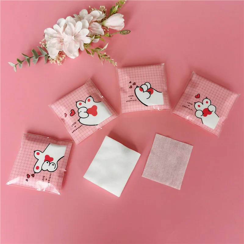 100/25Pcs Makeup Cotton Disposal Face Towel Cotton Pads Seal Makeup Remover Wipes Disposable Manicure Cotton Pads Makeup Tools