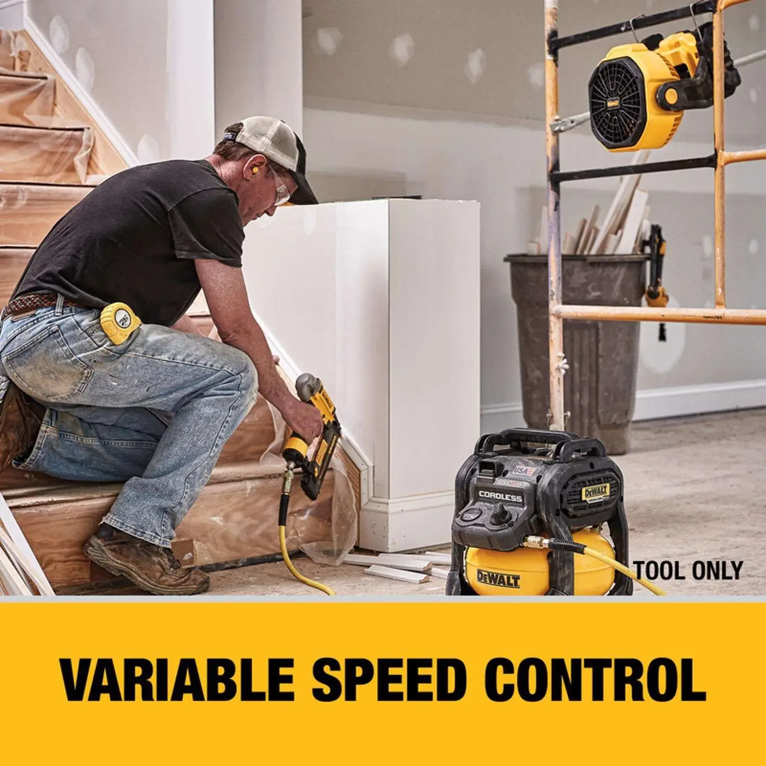 DEWALT DCE512 Cordless Jobsite Fan 20V Lithium Power Tools 500CFM Bare Tool