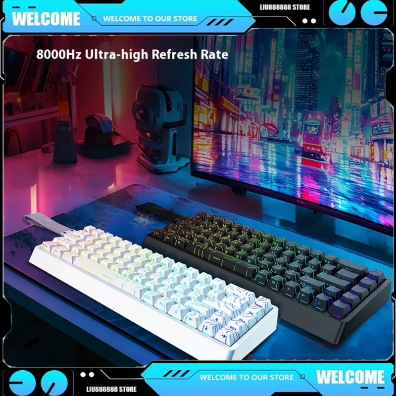 

Новая проводная клавиатура с магнитным переключателем IROK ND68, эффект Холла, 8000 Гц RT0,001 мм, игровая механическая клавиатура, аксессуары для ноутбуков, ПК