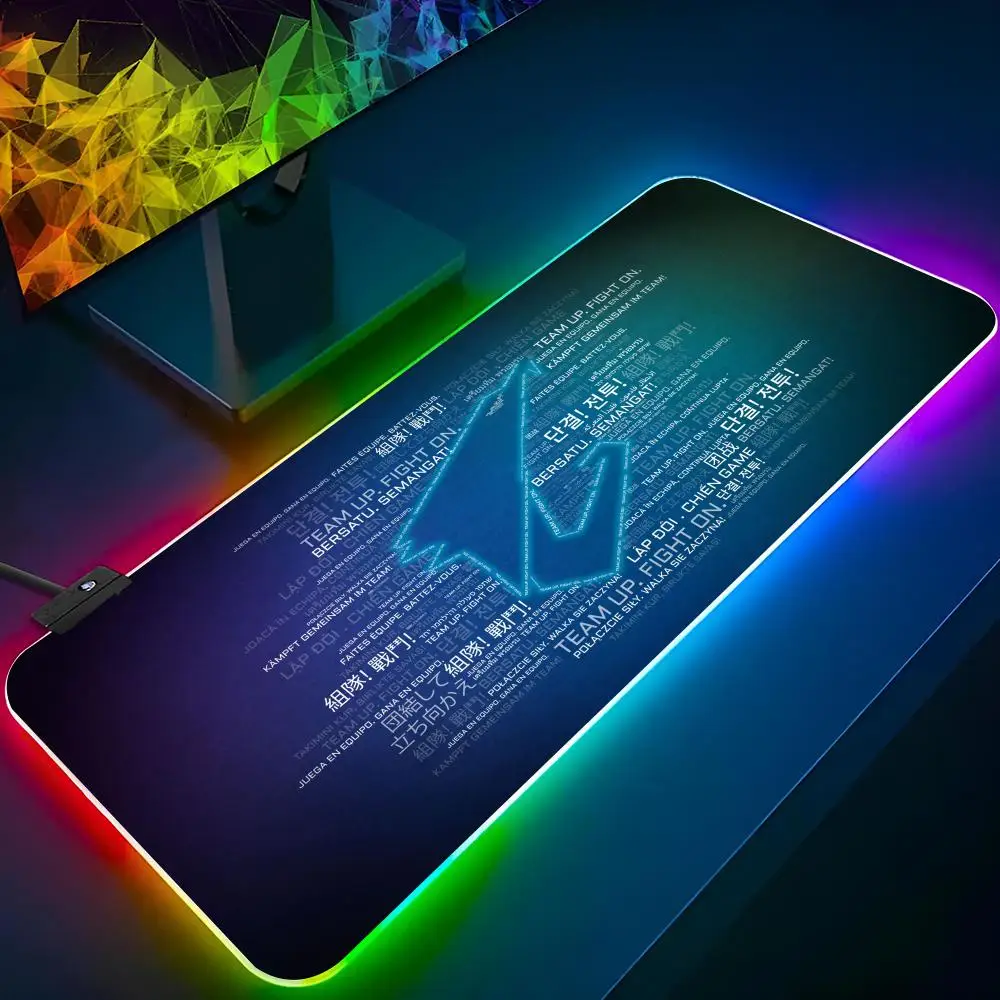 Gigabyte AORUS Mouse Pad Keyboard LED RGB Pc Gamer Glowing Rubber mause pad Cute Cartoon Gaming Computer Boys Girls Friends Ho #5