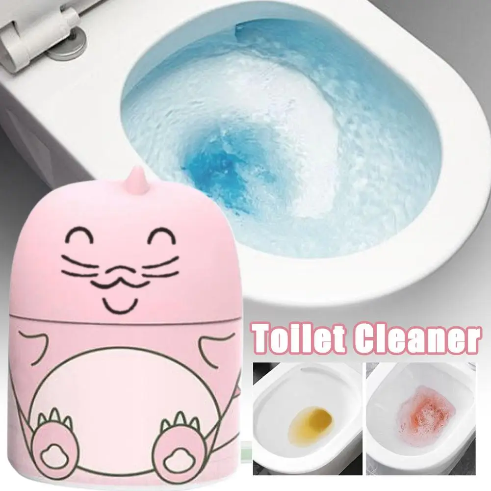 Cute Dinosaur Toilet Cleaner With Lanyard Toilet Deodorant Artifact Bathroom Drawstring Toilet Cleaner Fresh Fragrance